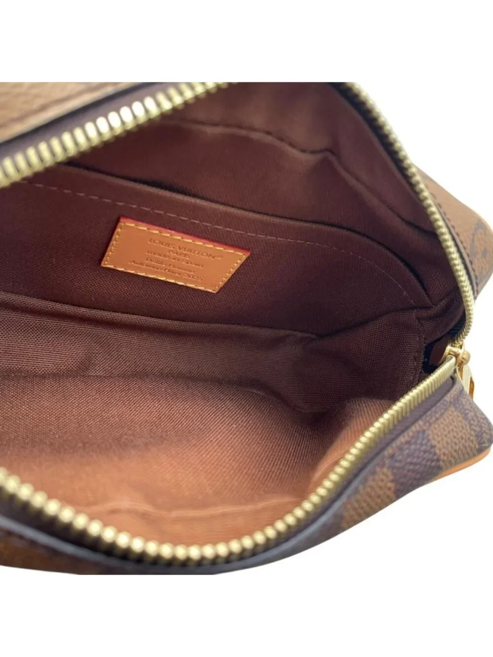 Louis Vuitton Belt Bag Trocadero Wearable Wallet Monogram Damier Leather Brown